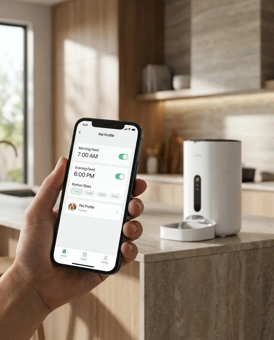 Smart WiFi Automatic Pet Feeder lifestyle scene