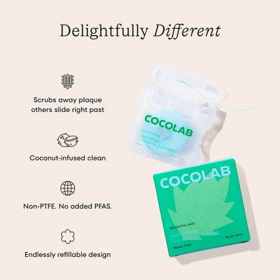 Cocolab Cocofloss Hilo Dental Expansible Trenzado Recargable - Menta Delightful - 30m